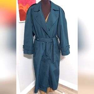 Vintage London Fog Winter Trench Coat Fully Lined w/ Thermal Zip Insert